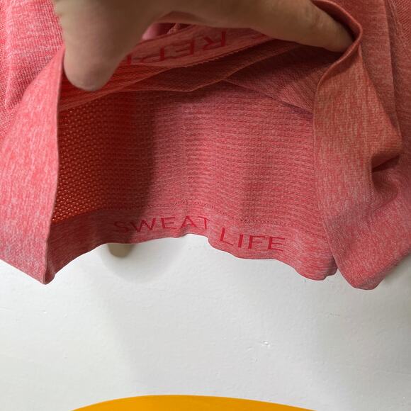 Lululemon Swiftly Tech Athletic Top Red Coral Sz 6 Long Sleeve Yoga Running - Picture 7 of 8